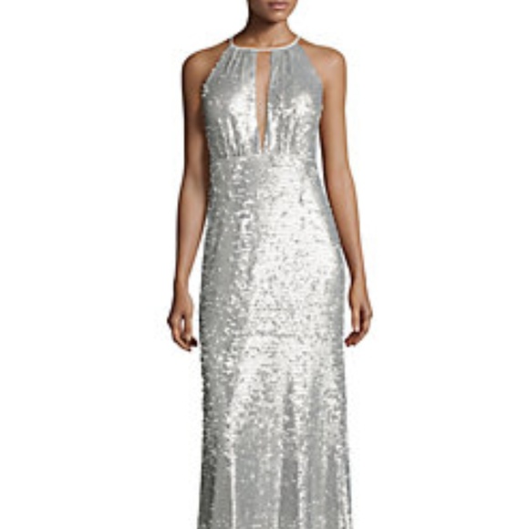 Adrianna Papell Dresses & Skirts - ADRIANNA PAPELL Beaded Halter Gown SEXY Neckline 8